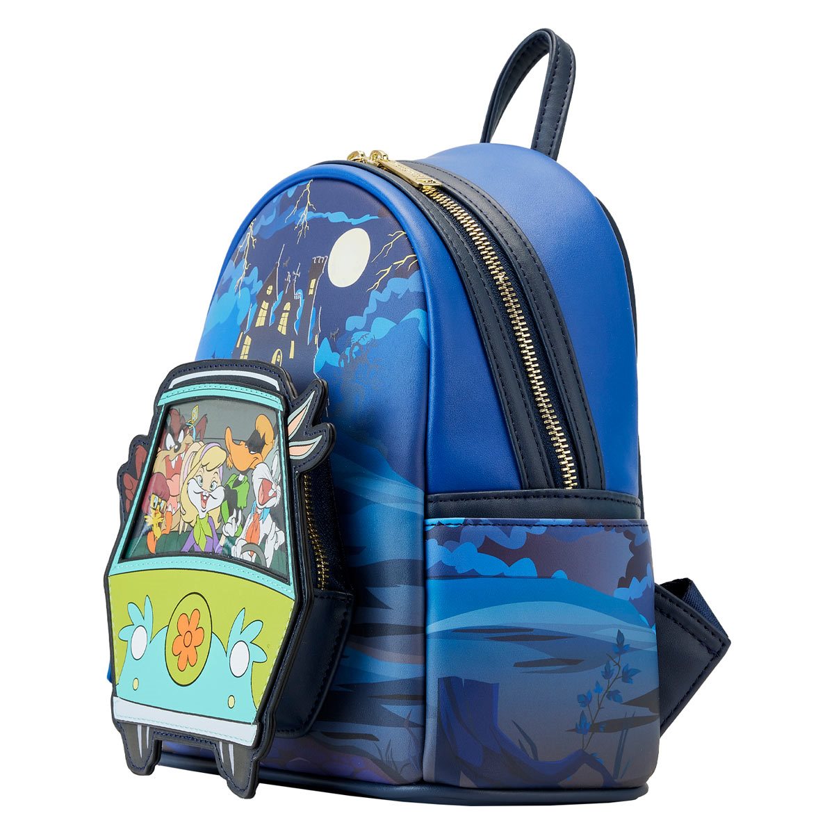 Warner Brothers 100th Anniversary Looney Tunes & Scooby Mashup Mini Backpack GITD