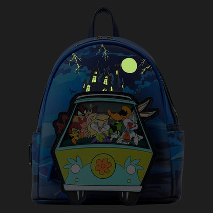 Warner Brothers 100th Anniversary Looney Tunes & Scooby Mashup Mini Backpack GITD