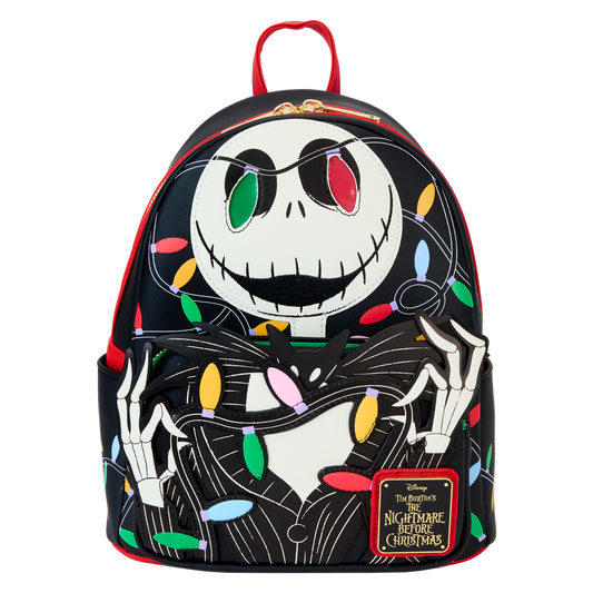 The Nightmare Before Christmas Jack Wrapped In Lights Light Up Glow Mini Backpack Loungefly