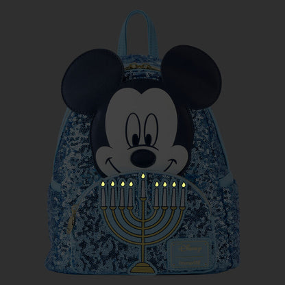 Mickey Mouse Happy Hanukkah Menorah GITD Mini-Backpack