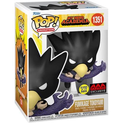 My Hero Academia Fumikage Tokoyami Fallen Angel Glow-in-the-Dark Funko Pop! Vinyl Figure #1351 - AAA Anime Exclusive