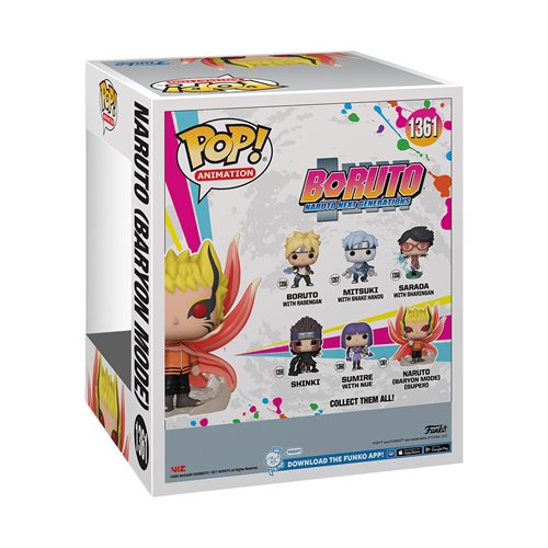 Boruto: Naruto Next Generations Naruto Baryon Mode Glow-in-the-Dark Super 6-Inch Pop! Vinyl Figure #1361 - AAA Anime Exc