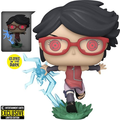 Boruto Sarada with Sharingan Glow-in-the-Dark Funko Pop! Vinyl Figure #1358 - Entertainment Earth Exclusive