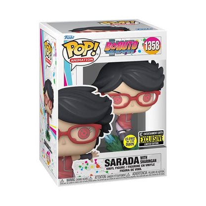 Boruto Sarada with Sharingan Glow-in-the-Dark Funko Pop! Vinyl Figure #1358 - Entertainment Earth Exclusive