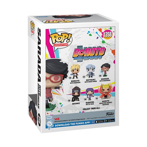 Boruto Sarada with Sharingan Glow-in-the-Dark Funko Pop! Vinyl Figure #1358 - Entertainment Earth Exclusive